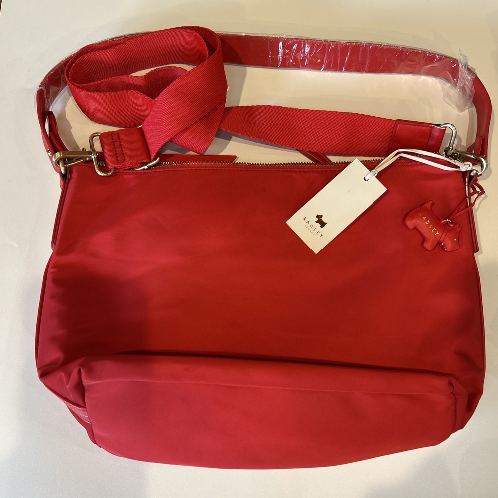 Radley London‎ Large Compartment Crossbody Bag RED Flaw - Picture 4 of 16